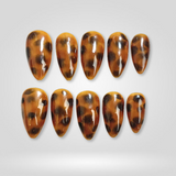Tortoise Mist press-on nails