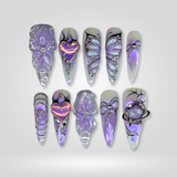 Chrome Crush press-on nails