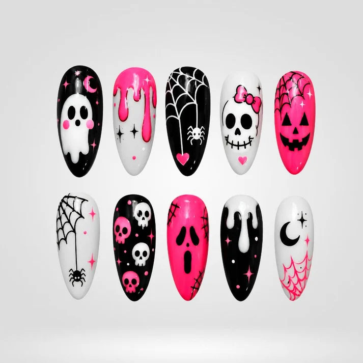 Pink After Dark Collection– Halloween Press-On Nails