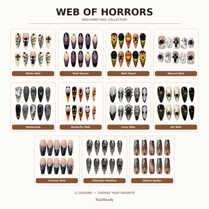 Web of Horrors Halloween Press-On Nails