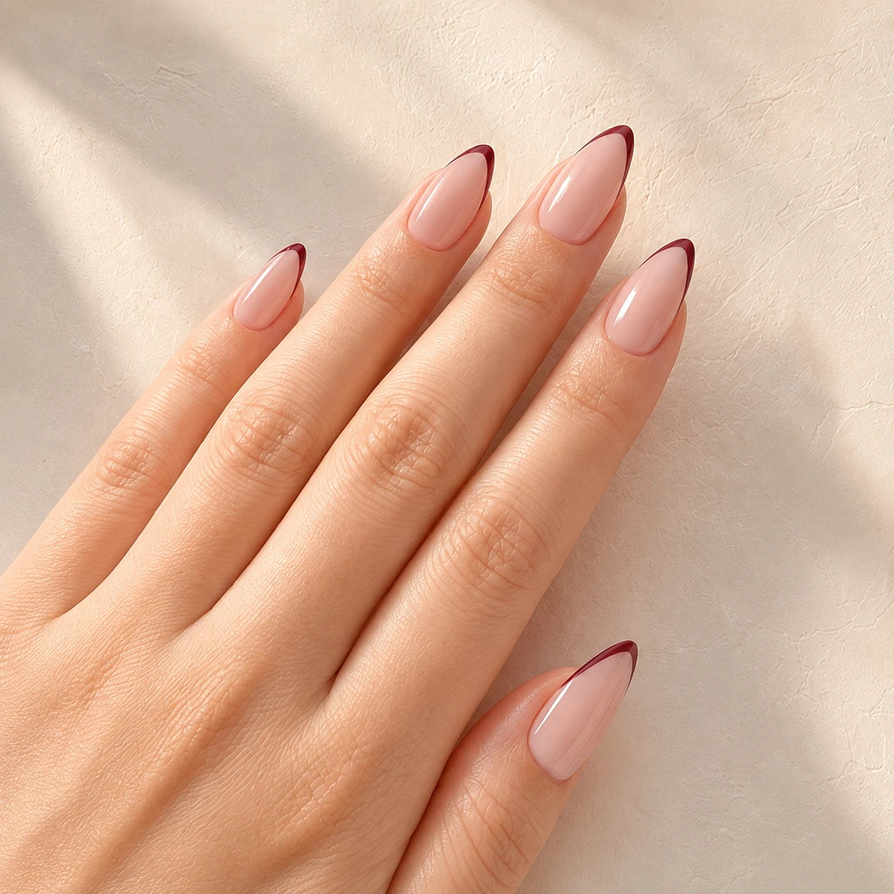Almond press-on nail shape