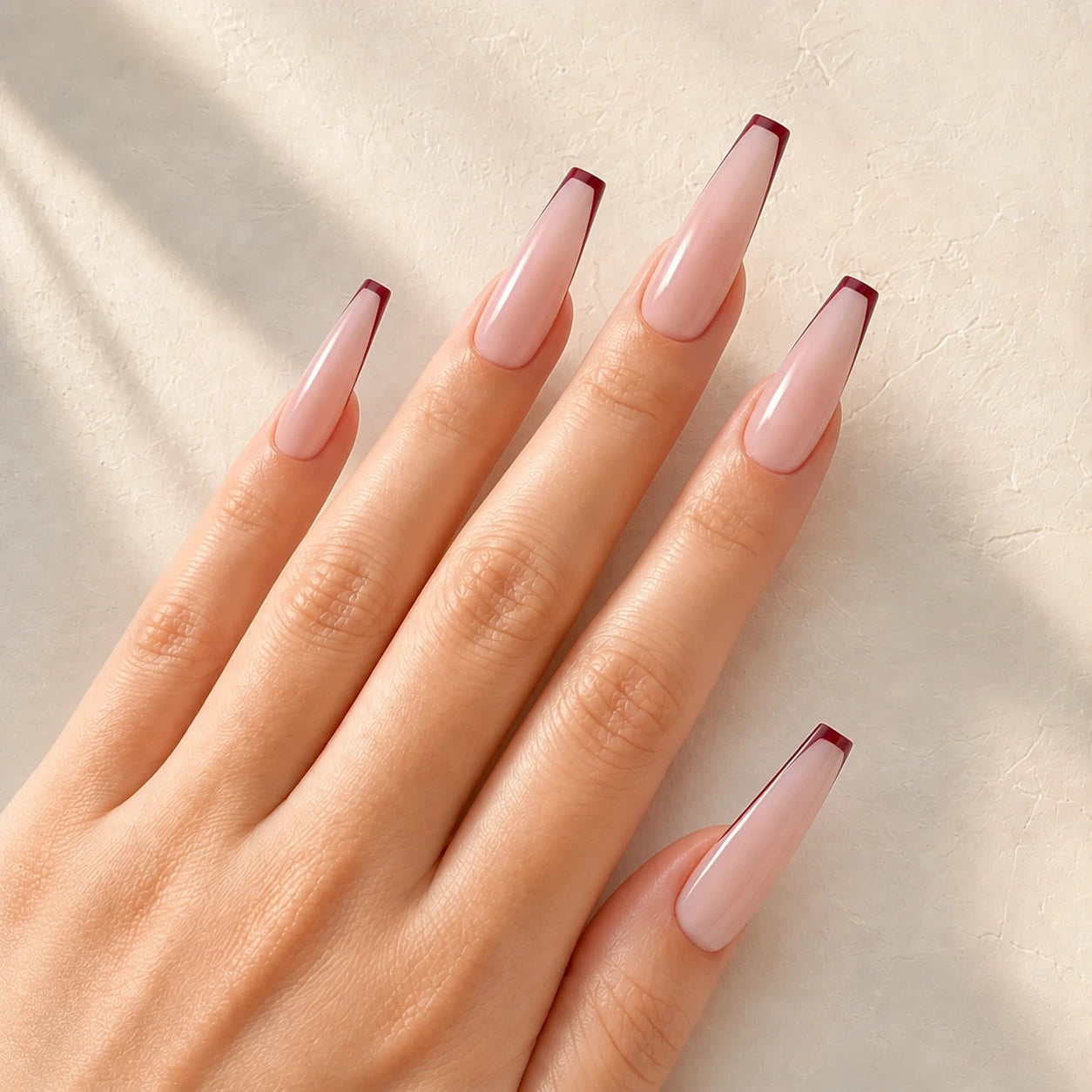 Coffin press-on nail shape