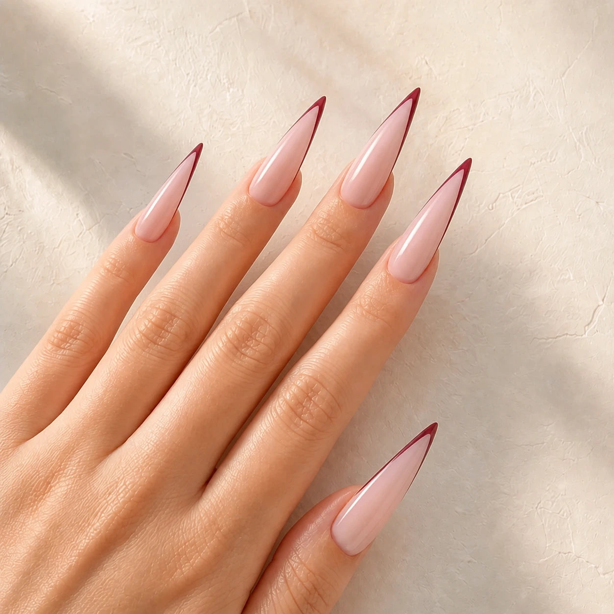 Stiletto press-on nail shape
